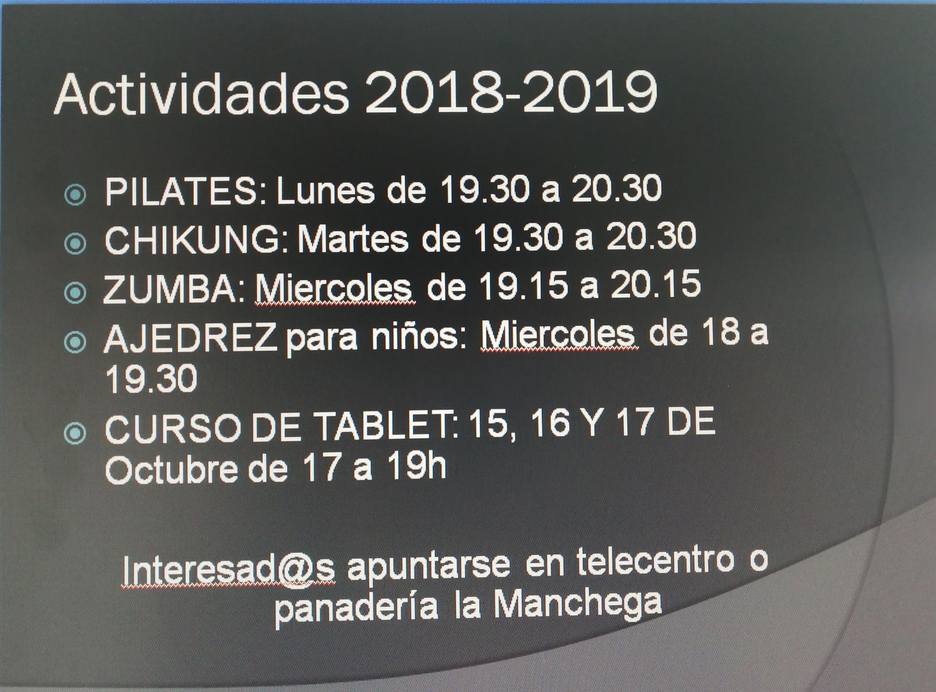 ACTIVIDADES CULTURALES Y DEPORTIVAS 2018- 2019
